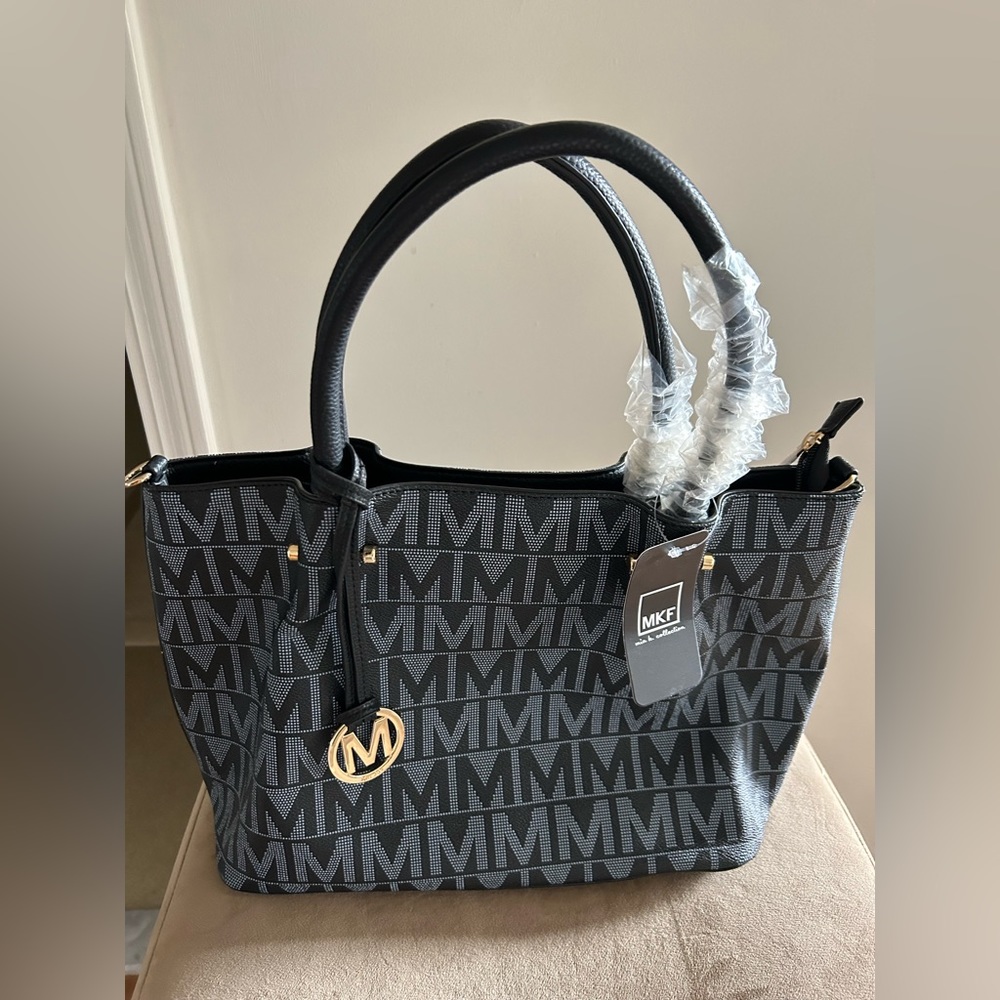MKF signature tote and makeup bag